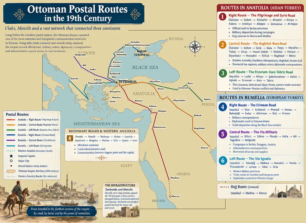 Postal Routes in Ottoman Empire: The Ulak–Menzil System